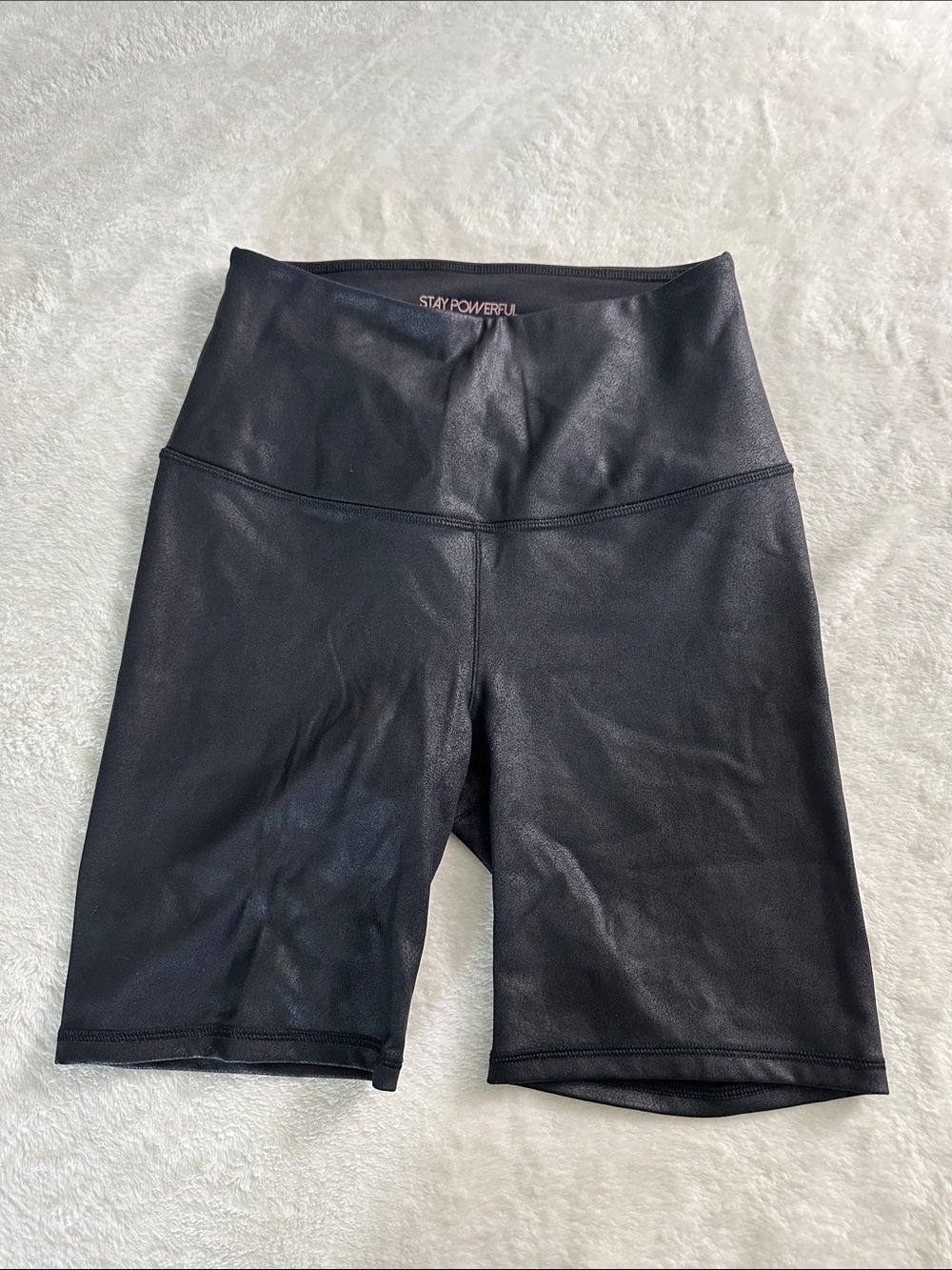 CALIA Black High-Waist Bike Shorts